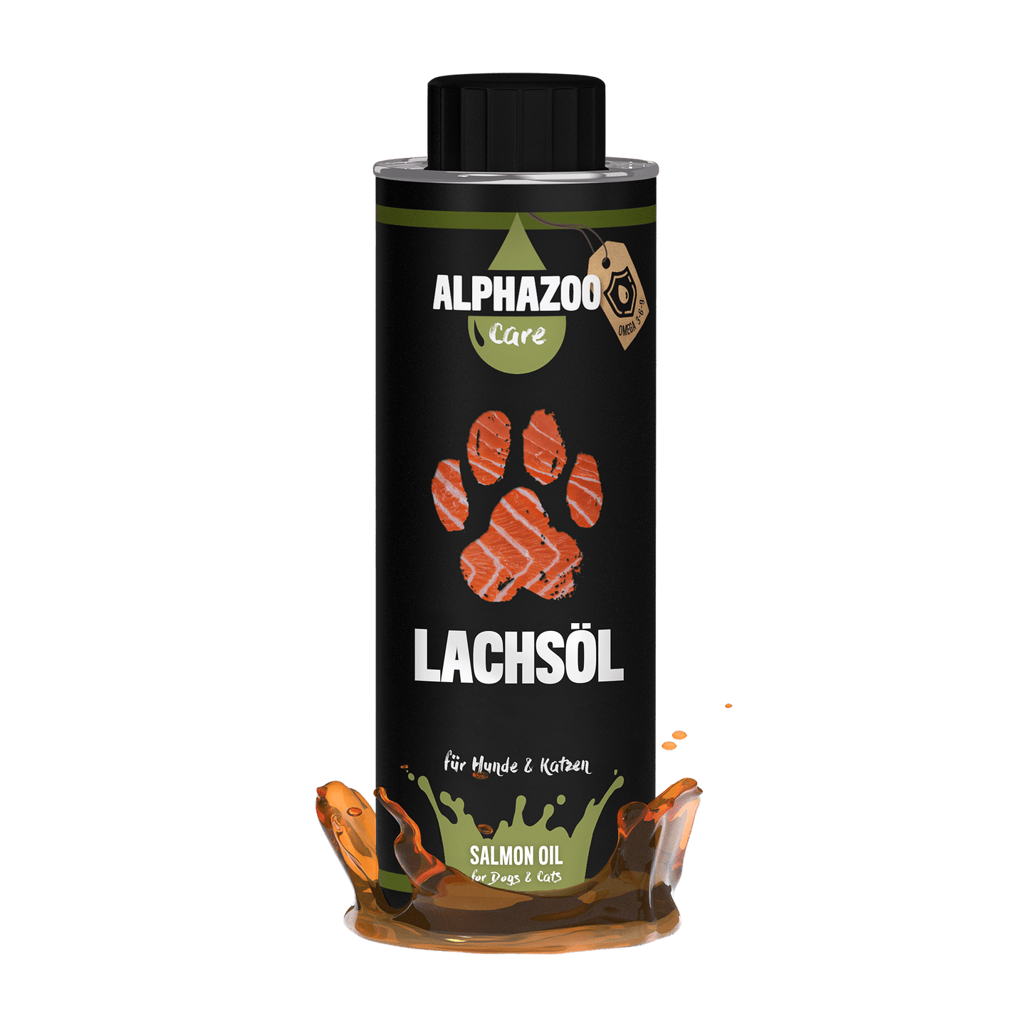 ALPHAZOO Premium Lachsöl für Hunde & Katzen I Natürliches Omega-3 Fischöl