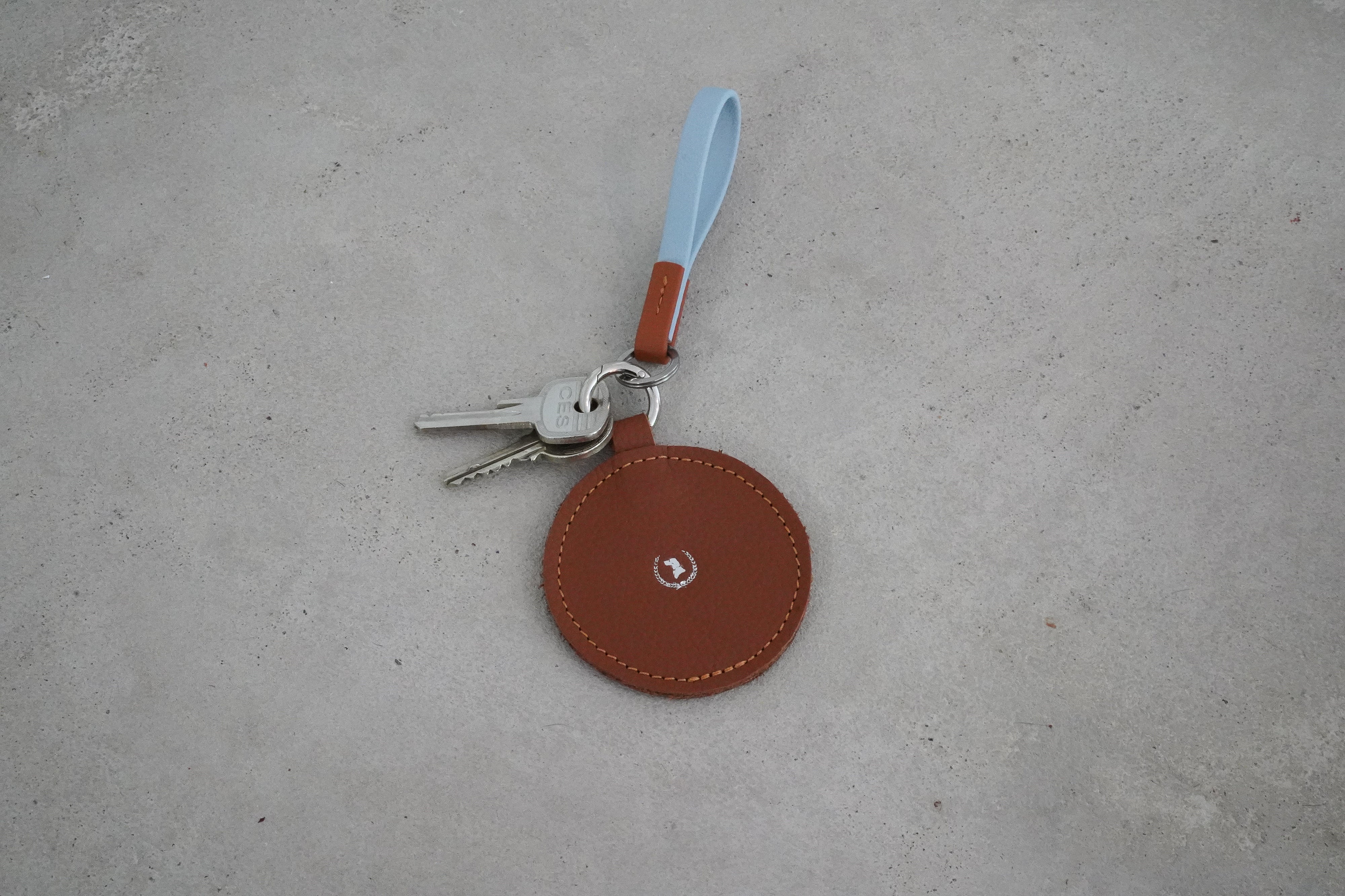 <transcy>Fat leather key ring small</transcy>