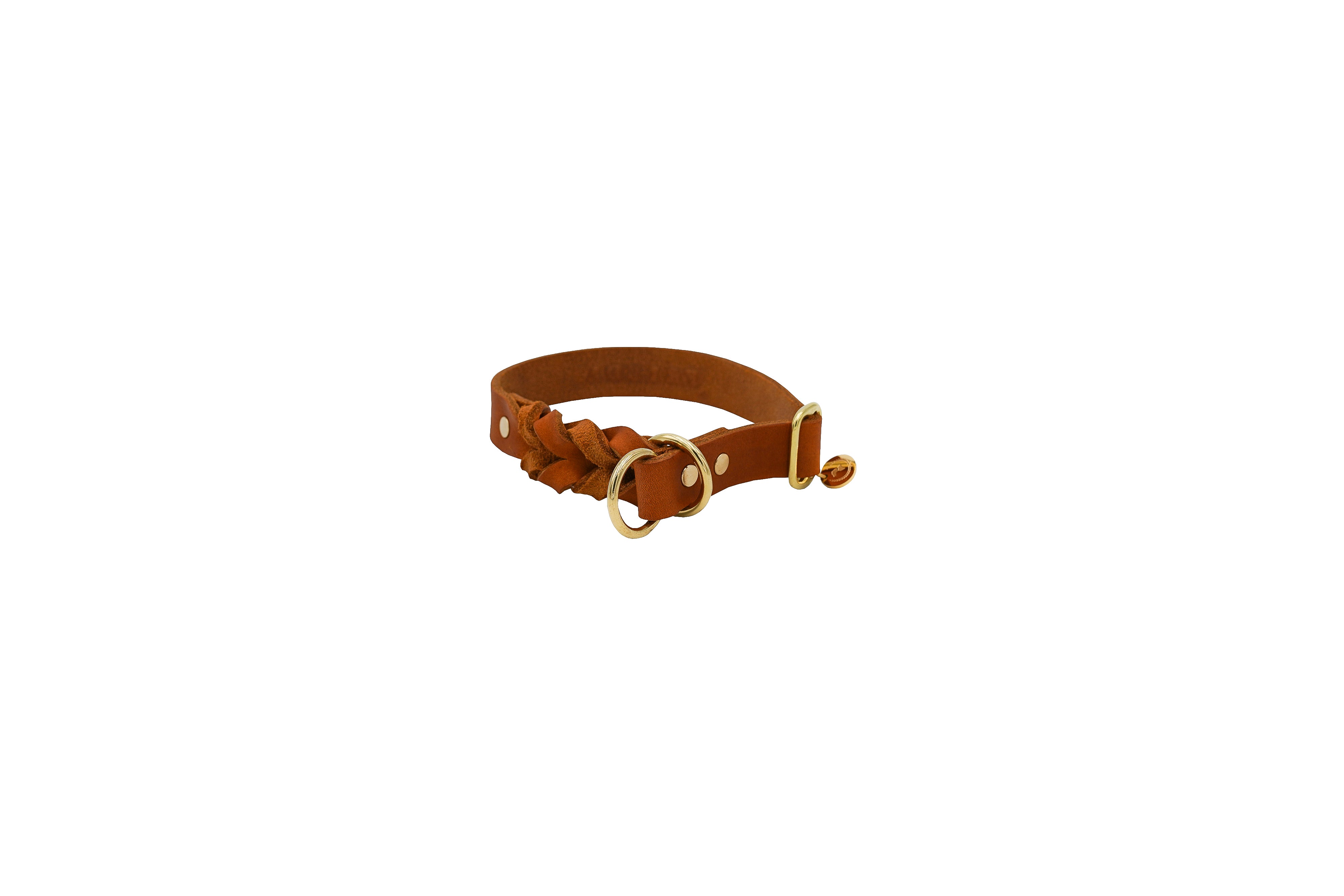 <transcy>Greased leather pull-stop collar</transcy>